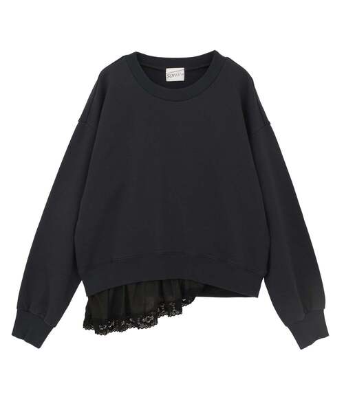 SOFFITTO（ソフィット）の「サテンドッキングスウェット（スウェット・レディース・トップグレー/ネイビー・FREE）」の15枚目の写真