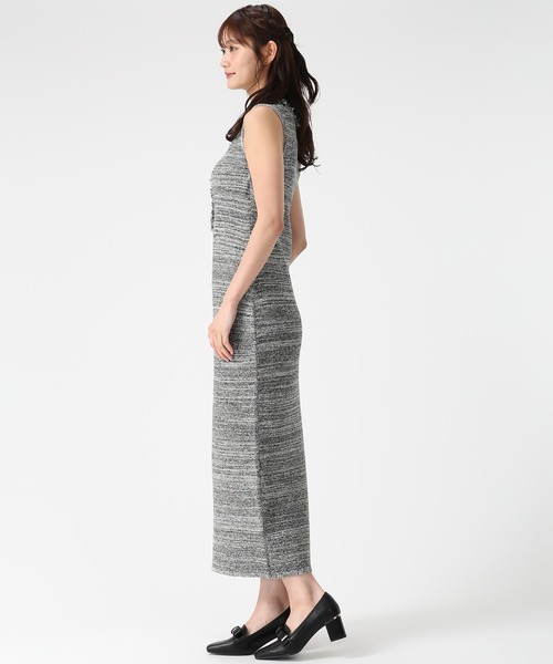 MISCH MASCH(ミッシュマッシュ)の「2026春夏新作 ツイード編みフリンジニットワンピース(シャツ/ブラウス・レディース・ベージュ/ブラック・フリ-)」の13枚目の写真