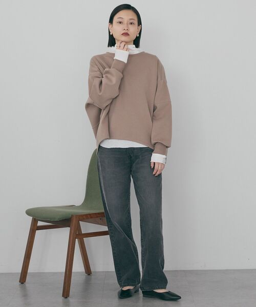 AMERICAN HOLIC(アメリカンホリック)の「シアーハイネックインナー(Tシャツ/カットソー・レディース・ブルー/オフホワイト/チャコールグレー/グレイッシュベージュ・L/M)」の18枚目の写真