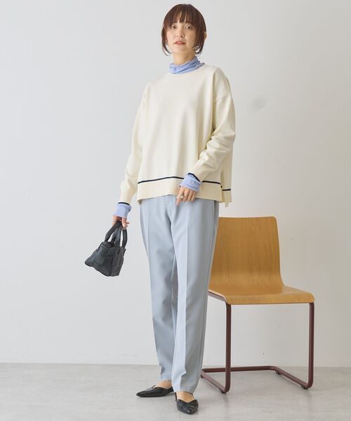 AMERICAN HOLIC(アメリカンホリック)の「シアーハイネックインナー(Tシャツ/カットソー・レディース・ブルー/オフホワイト/チャコールグレー/グレイッシュベージュ・L/M)」の21枚目の写真
