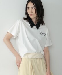 クルーネック刺繍Tシャツ