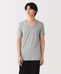 無印良品 | 紳士 脇に縫い目のない 2枚組 Vネック半袖Tシャツ(再生コットン)(インナーウェア/肌着)