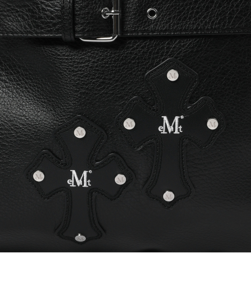 MUCENT(ムセント)の「ラズクロスレザーベルトショルダーバッグ 男女共用(ショルダーバッグ・レディース・ブラック・FREE)」の4枚目の写真
