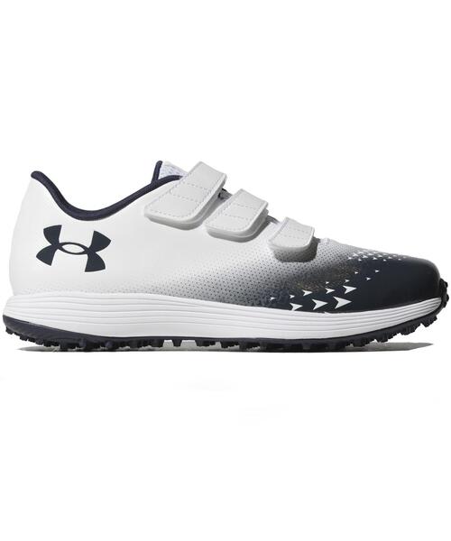 UNDER ARMOUR(アンダーアーマー)の「UAエクストリーム2.0 トレーナー ワイド(ベースボール/メンズ)(スニーカー・メンズ・ホワイト×ネイビー・23.5cm/23.0cm/22.5cm/27.0cm/22.0cm)」の1枚目の写真