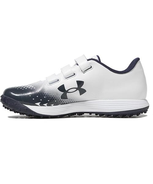 UNDER ARMOUR(アンダーアーマー)の「UAエクストリーム2.0 トレーナー ワイド(ベースボール/メンズ)(スニーカー・メンズ・ホワイト×ネイビー・23.5cm/23.0cm/22.5cm/27.0cm/22.0cm)」の2枚目の写真
