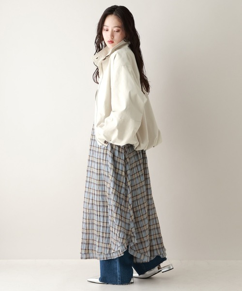 RAGEBLUE（レイジブルー）の「ツイルバルーンスタンドブルゾン（ブルゾン・レディース・ベージュ/ホワイト/ブラック・FREE）」の4枚目の写真