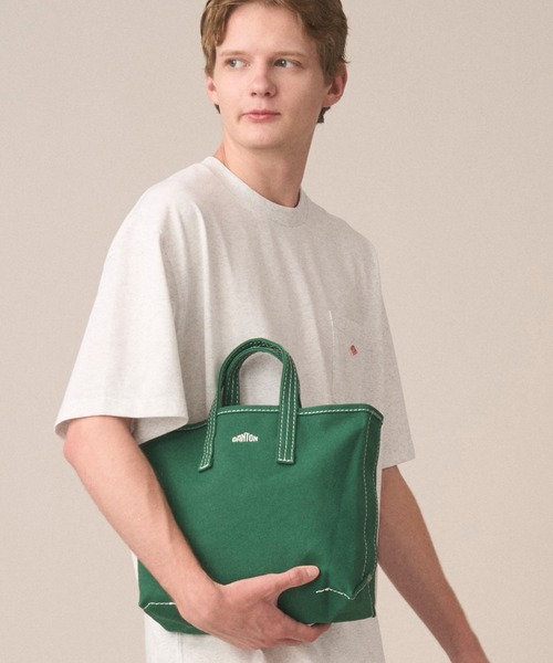 DANTON(ダントン)の「Cotton Canvas Tote Bag〈VOSGES MOYEN〉(トートバッグ・レディース・ブラック/レッド/グリーン/アイボリー/ブルー/グレー/ネイビー・-)」の4枚目の写真