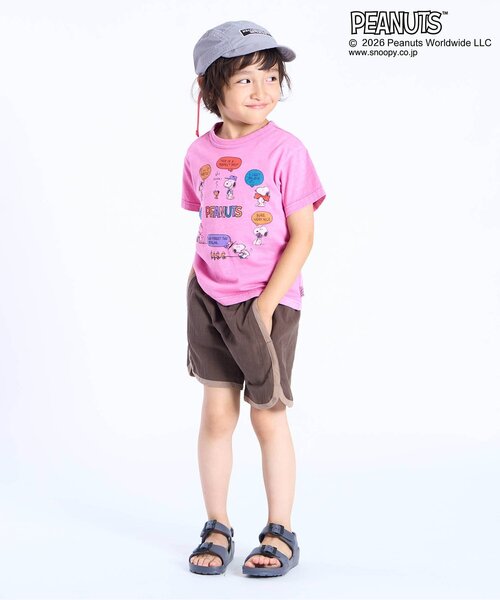 PEANUTS（ピーナッツ）の「PEANUTS　5色5柄Tシャツ（Tシャツ/カットソー・キッズ・チャコール/キナリ/イエロー/ピンク/ターコイズブルー・110/100/90/80/120/160/150/140/130）」の8枚目の写真