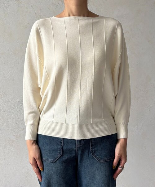 un dix cors（アンディコール）の「弾力ドルマンプルオーバー（ニット/セーター・レディース・オフホワイト/グレー/ブラック・FREE）」の12枚目の写真