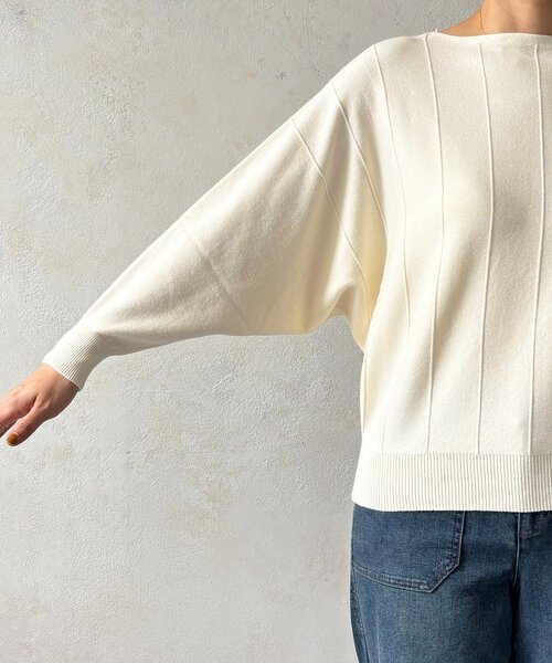 un dix cors（アンディコール）の「弾力ドルマンプルオーバー（ニット/セーター・レディース・オフホワイト/グレー/ブラック・FREE）」の16枚目の写真