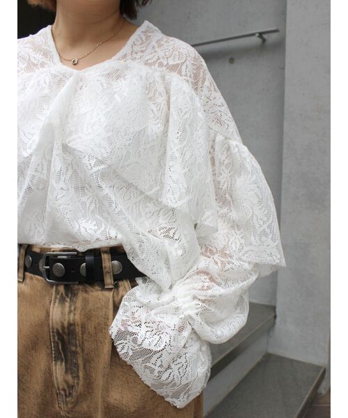 Ungrid(アングリッド)の「フリルデザインブラウス(シャツ/ブラウス・レディース・ブラック/アイボリー/その他1/オレンジ・FREE)」の13枚目の写真