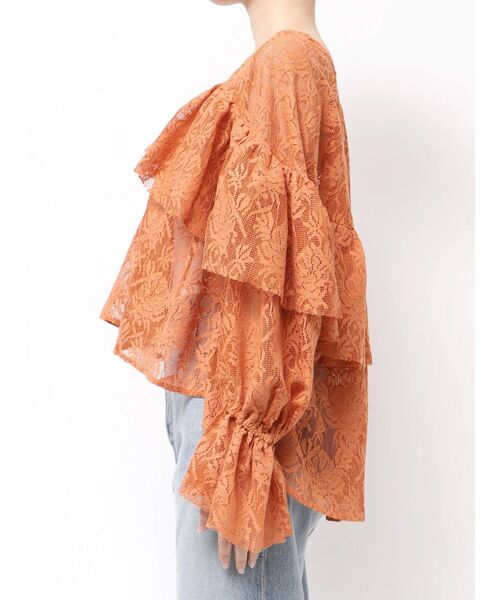 Ungrid(アングリッド)の「フリルデザインブラウス(シャツ/ブラウス・レディース・ブラック/アイボリー/その他1/オレンジ・FREE)」の17枚目の写真