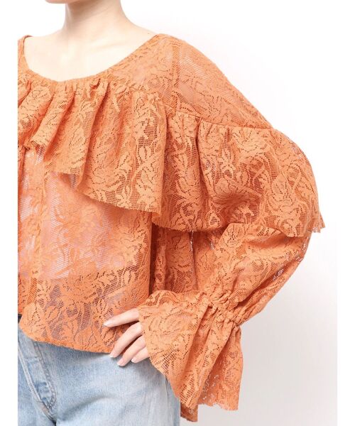 Ungrid(アングリッド)の「フリルデザインブラウス(シャツ/ブラウス・レディース・ブラック/アイボリー/その他1/オレンジ・FREE)」の20枚目の写真