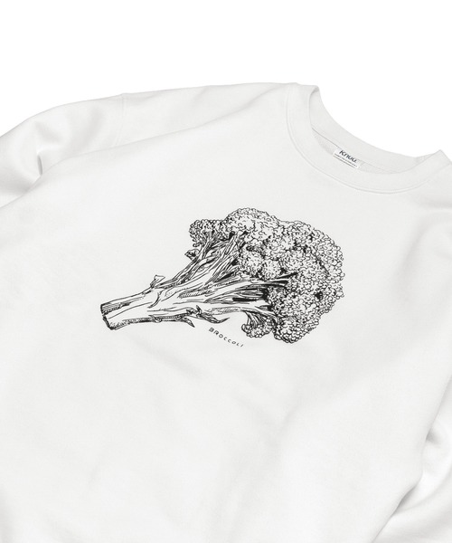 Knuu（ヌウ）の「Broccoli Sweatshirt（スウェット・メンズ・ヘザーグレー/マルーン/ホワイト・SMALL/MEDIUM/LARGE/X-LARGE）」の4枚目の写真