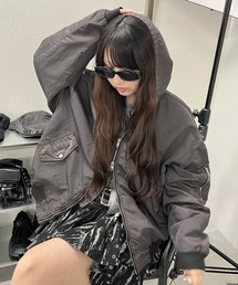 Figments（フィグメンツ）の「フェードフーデッドボンバージャケット（ブルゾン）」