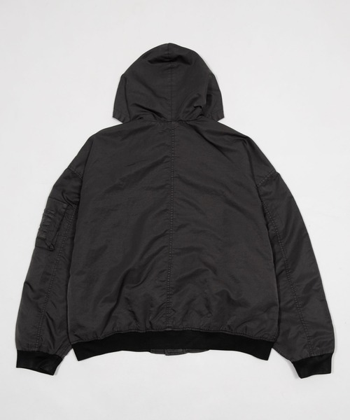 Figments(フィグメンツ)の「フェードフーデッドボンバージャケット(ブルゾン・レディース・ブラック・X-LARGE/LARGE)」の2枚目の写真