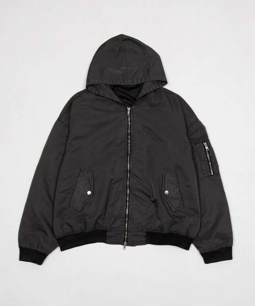 Figments(フィグメンツ)の「フェードフーデッドボンバージャケット(ブルゾン・レディース・ブラック・X-LARGE/LARGE)」の12枚目の写真