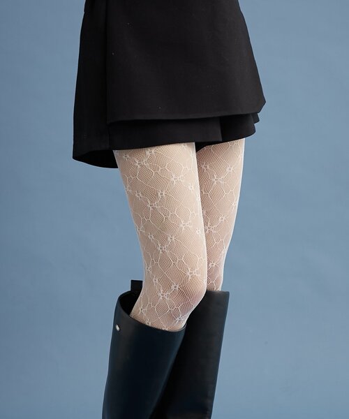 mystic（ミスティック）の「【伸縮性◎】26SSレースタイツ（タイツ/ストッキング・レディース・オフホワイト・ONE SIZE）」の6枚目の写真