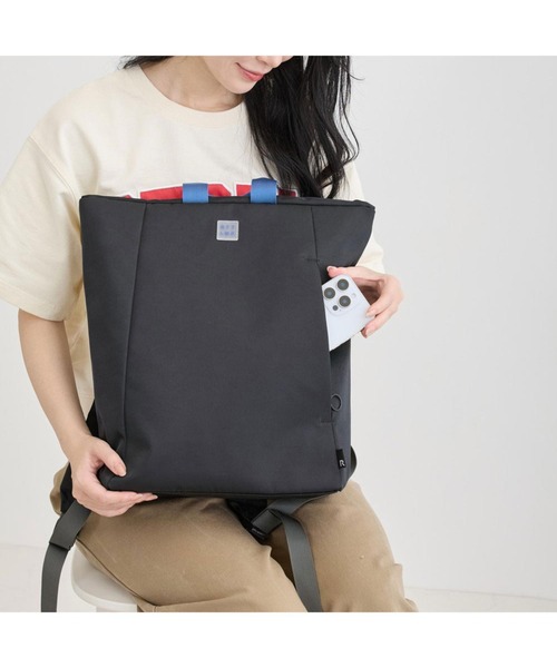 ROOTOTE（ルートート）の「ルートート / SN.セオルー.ライトウォーターリペレント-H（バックパック/リュック・レディース・グレー/アイボリー/ブラック・FREE）」の7枚目の写真