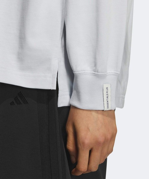 adidas(アディダス)の「エッセンシャルズ プラス スモール ロゴ ルーズフィット長袖Tシャツ / ロンT / アディダス adidas(Tシャツ/カットソー・レディース・ブルー・XX-LARGE/LARGE/MEDIUM/SMALL/X-LARGE/X-SMALL)」の3枚目の写真