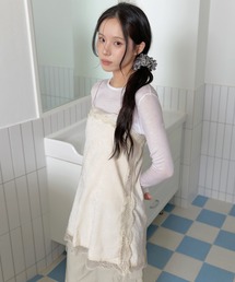 UNE MANSION（ユヌマンション）の「【2026SS新作アイテム】サイドシースルーベルベットランジェリーレイヤードワンピース（ワンピース）」