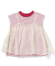 BREEZE（ブリーズ）の「【リンク】チュールフレンチスリーブTシャツ（Tシャツ/カットソー）」