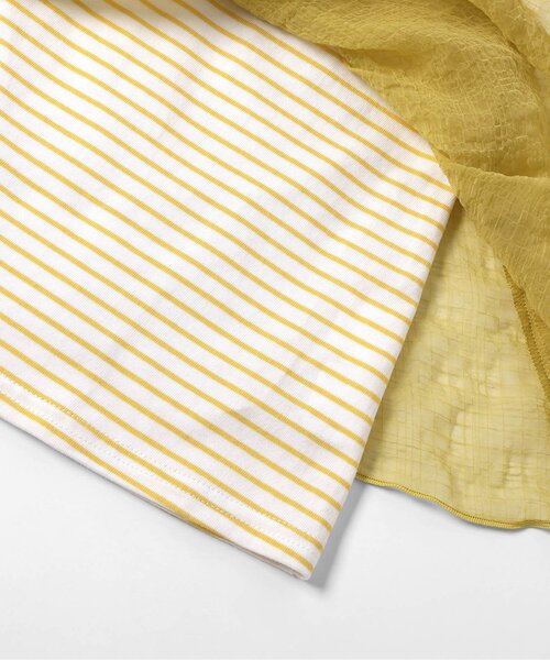 BREEZE（ブリーズ）の「【リンク】チュールフレンチスリーブTシャツ（Tシャツ/カットソー・キッズ・レッド/イエロー/チャコール/オフホワイト・140/130/120/110/100/90/80）」の5枚目の写真