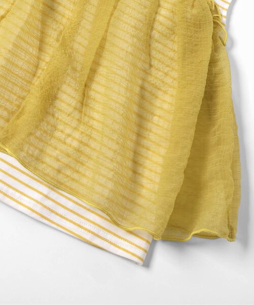 BREEZE(ブリーズ)の「【リンク】チュールフレンチスリーブTシャツ(Tシャツ/カットソー・キッズ・レッド/イエロー/チャコール/オフホワイト・140/130/120/110/100/90/80)」の13枚目の写真