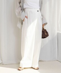 【一部WEB限定サイズ】《撥水》ウォッシャブル撥水ワイドラップパンツ