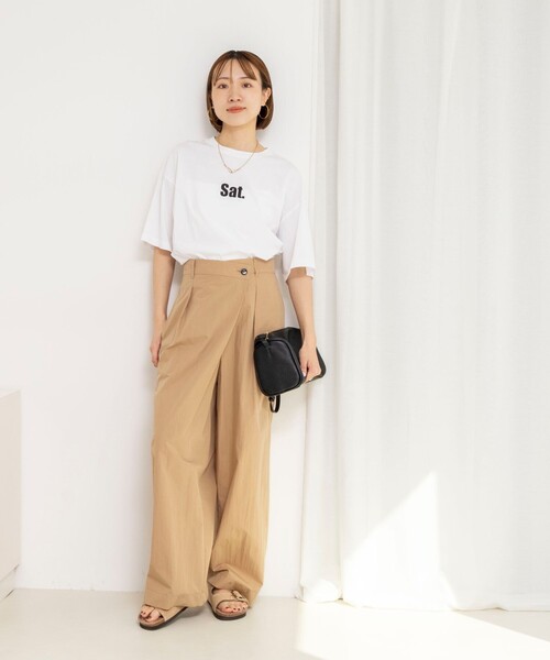 NOLLEY’S（ノーリーズ）の「【一部WEB限定サイズ】ウォッシャブル撥水ワイドラップパンツ（その他パンツ・レディース・ベージュ/ホワイト/ピンク/ブラック・34/36/38/39）」の10枚目の写真