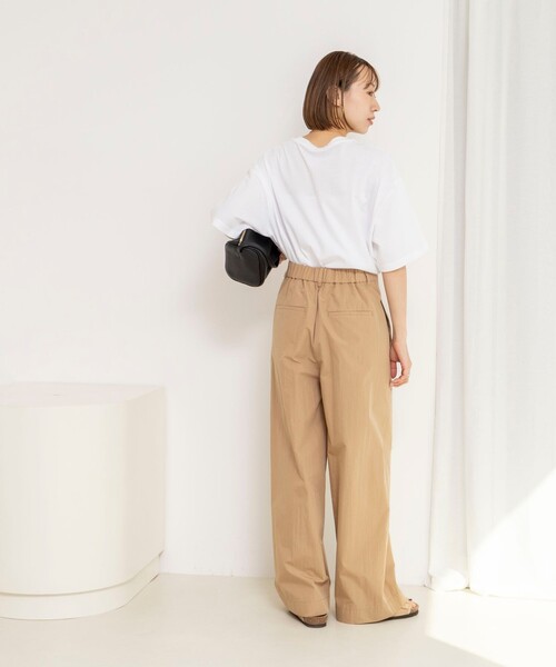 NOLLEY’S（ノーリーズ）の「【一部WEB限定サイズ】ウォッシャブル撥水ワイドラップパンツ（その他パンツ・レディース・ベージュ/ホワイト/ピンク/ブラック・34/36/38/39）」の12枚目の写真