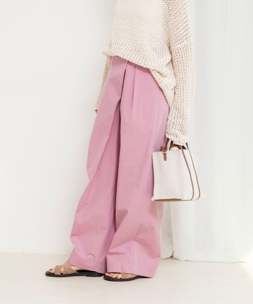 NOLLEY’S(ノーリーズ)の「【一部WEB限定サイズ】ウォッシャブル撥水ワイドラップパンツ(その他パンツ・レディース・ベージュ/ホワイト/ピンク/ブラック・34/36/38/39)」の22枚目の写真