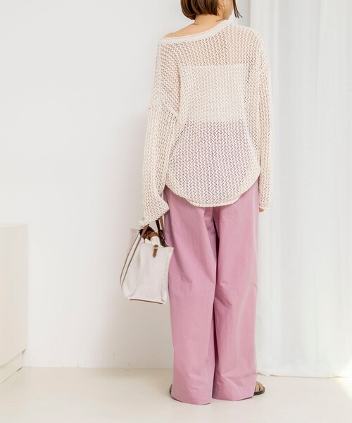 NOLLEY’S(ノーリーズ)の「【一部WEB限定サイズ】ウォッシャブル撥水ワイドラップパンツ(その他パンツ・レディース・ベージュ/ホワイト/ピンク/ブラック・34/36/38/39)」の21枚目の写真