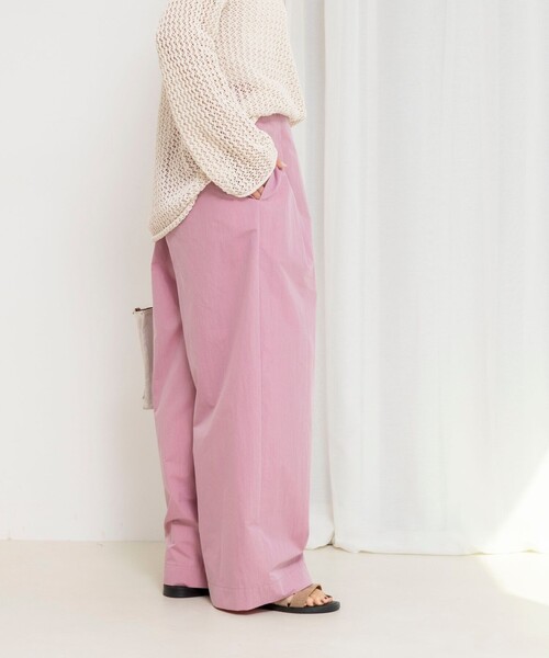 NOLLEY’S(ノーリーズ)の「【一部WEB限定サイズ】ウォッシャブル撥水ワイドラップパンツ(その他パンツ・レディース・ベージュ/ホワイト/ピンク/ブラック・34/36/38/39)」の20枚目の写真