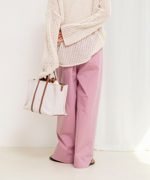 NOLLEY’S(ノーリーズ)の「【一部WEB限定サイズ】ウォッシャブル撥水ワイドラップパンツ(その他パンツ・レディース・ベージュ/ホワイト/ピンク/ブラック・34/36/38/39)」の19枚目の写真