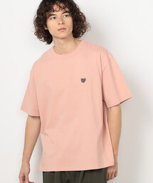 Purple&Yellow（パープルアンドイエロー）の「ハートロゴ刺繍 半袖Tシャツ（Tシャツ/カットソー）」