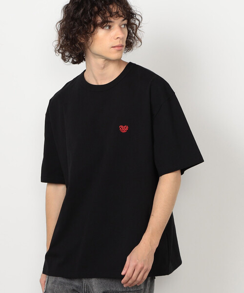 Purple&Yellow（パープルアンドイエロー）の「ハートロゴ刺繍 半袖Tシャツ（Tシャツ/カットソー・メンズ・ホワイト/ブラック・MEDIUM/LARGE）」の17枚目の写真