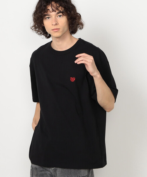 Purple&Yellow（パープルアンドイエロー）の「ハートロゴ刺繍 半袖Tシャツ（Tシャツ/カットソー・メンズ・ホワイト/ブラック・MEDIUM/LARGE）」の18枚目の写真