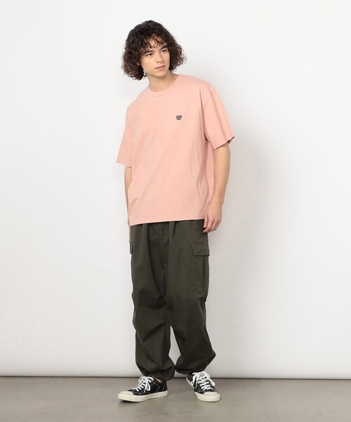 Purple&Yellow（パープルアンドイエロー）の「ハートロゴ刺繍 半袖Tシャツ（Tシャツ/カットソー・メンズ・ホワイト/ブラック・MEDIUM/LARGE）」の19枚目の写真