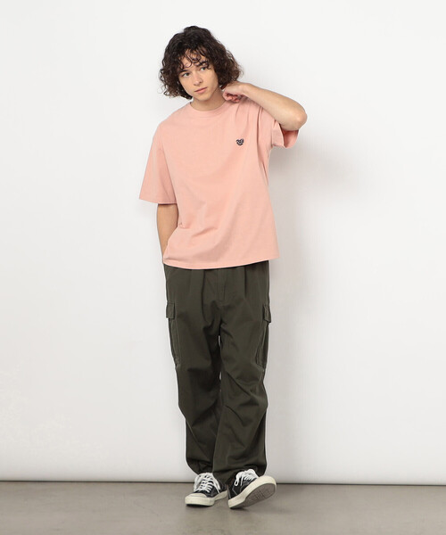 Purple&Yellow（パープルアンドイエロー）の「ハートロゴ刺繍 半袖Tシャツ（Tシャツ/カットソー・メンズ・ホワイト/ブラック・MEDIUM/LARGE）」の20枚目の写真