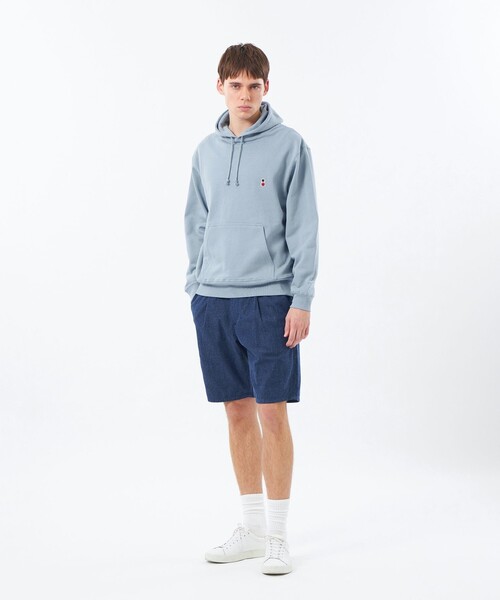 MACKINTOSH PHILOSOPHY（ﾏｯｷﾝﾄｯｼｭ ﾌｨﾛｿﾌｨｰ）の「【WEB&一部店舗限定】バッキンガムベア 10オンス裏パイル ワンポイントフーデッドパーカー（パーカー・メンズ・ベージュ系その他3/ブルー系その他3/グレー系その他2/ダークネイビー・42/40/38）」の5枚目の写真