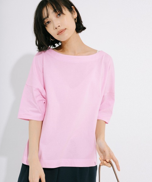coca(coca)(コカ)の「ビッグシルエットTシャツ(Tシャツ/カットソー・レディース・ピンク/ネイビー/チャコール/ホワイト・L/S/M)」の4枚目の写真