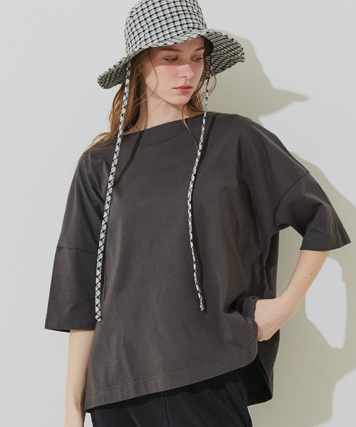 coca(coca)(コカ)の「ビッグシルエットTシャツ(Tシャツ/カットソー・レディース・ピンク/ネイビー/チャコール/ホワイト・L/S/M)」の2枚目の写真