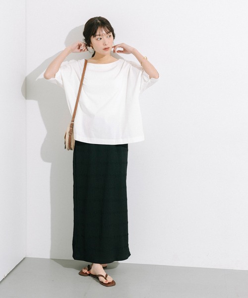 coca(coca)(コカ)の「ビッグシルエットTシャツ(Tシャツ/カットソー・レディース・ピンク/ネイビー/チャコール/ホワイト・L/S/M)」の5枚目の写真