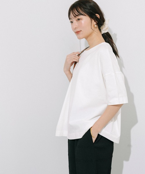 coca(coca)(コカ)の「ビッグシルエットTシャツ(Tシャツ/カットソー・レディース・ピンク/ネイビー/チャコール/ホワイト・L/S/M)」の6枚目の写真