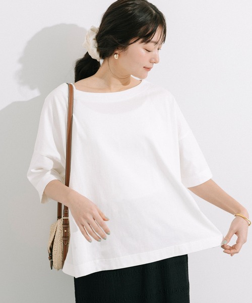 coca(coca)(コカ)の「ビッグシルエットTシャツ(Tシャツ/カットソー・レディース・ピンク/ネイビー/チャコール/ホワイト・L/S/M)」の8枚目の写真