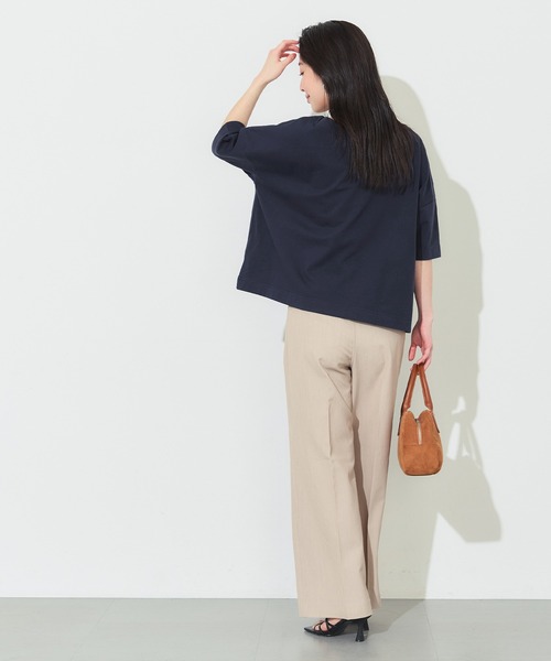 coca(coca)(コカ)の「ビッグシルエットTシャツ(Tシャツ/カットソー・レディース・ピンク/ネイビー/チャコール/ホワイト・L/S/M)」の10枚目の写真