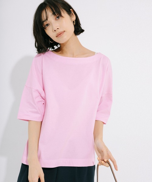 coca(coca)(コカ)の「ビッグシルエットTシャツ(Tシャツ/カットソー・レディース・ピンク/ネイビー/チャコール/ホワイト・L/S/M)」の13枚目の写真