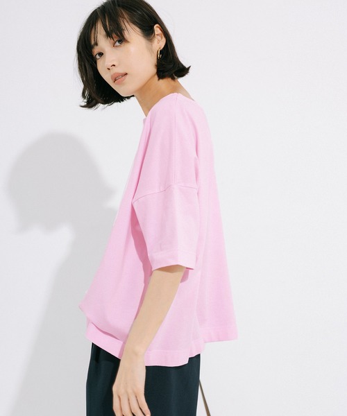 coca(coca)(コカ)の「ビッグシルエットTシャツ(Tシャツ/カットソー・レディース・ピンク/ネイビー/チャコール/ホワイト・L/S/M)」の15枚目の写真