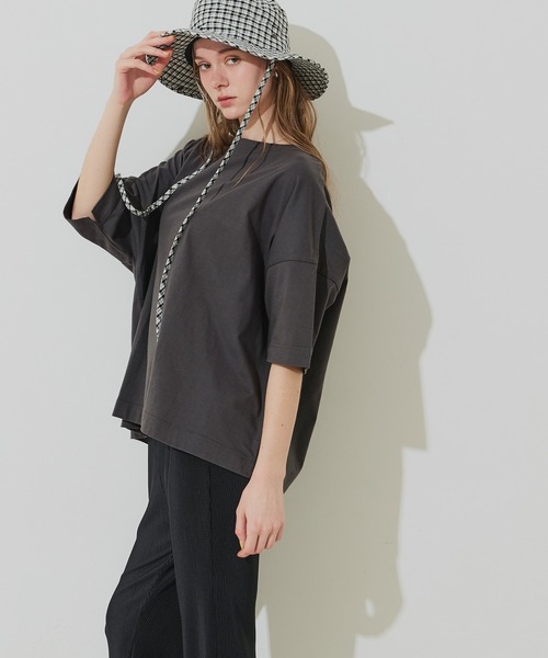 coca(coca)(コカ)の「ビッグシルエットTシャツ(Tシャツ/カットソー・レディース・ピンク/ネイビー/チャコール/ホワイト・L/S/M)」の19枚目の写真